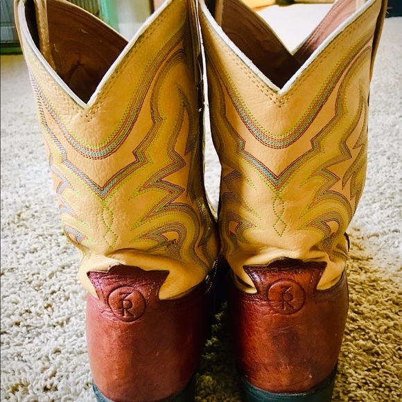 size 12ee Tony Llama square toe boots - Picture 3 of 6